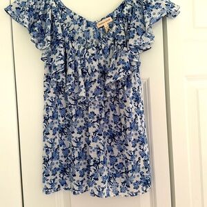 Rebecca Taylor floral print blouse size 2